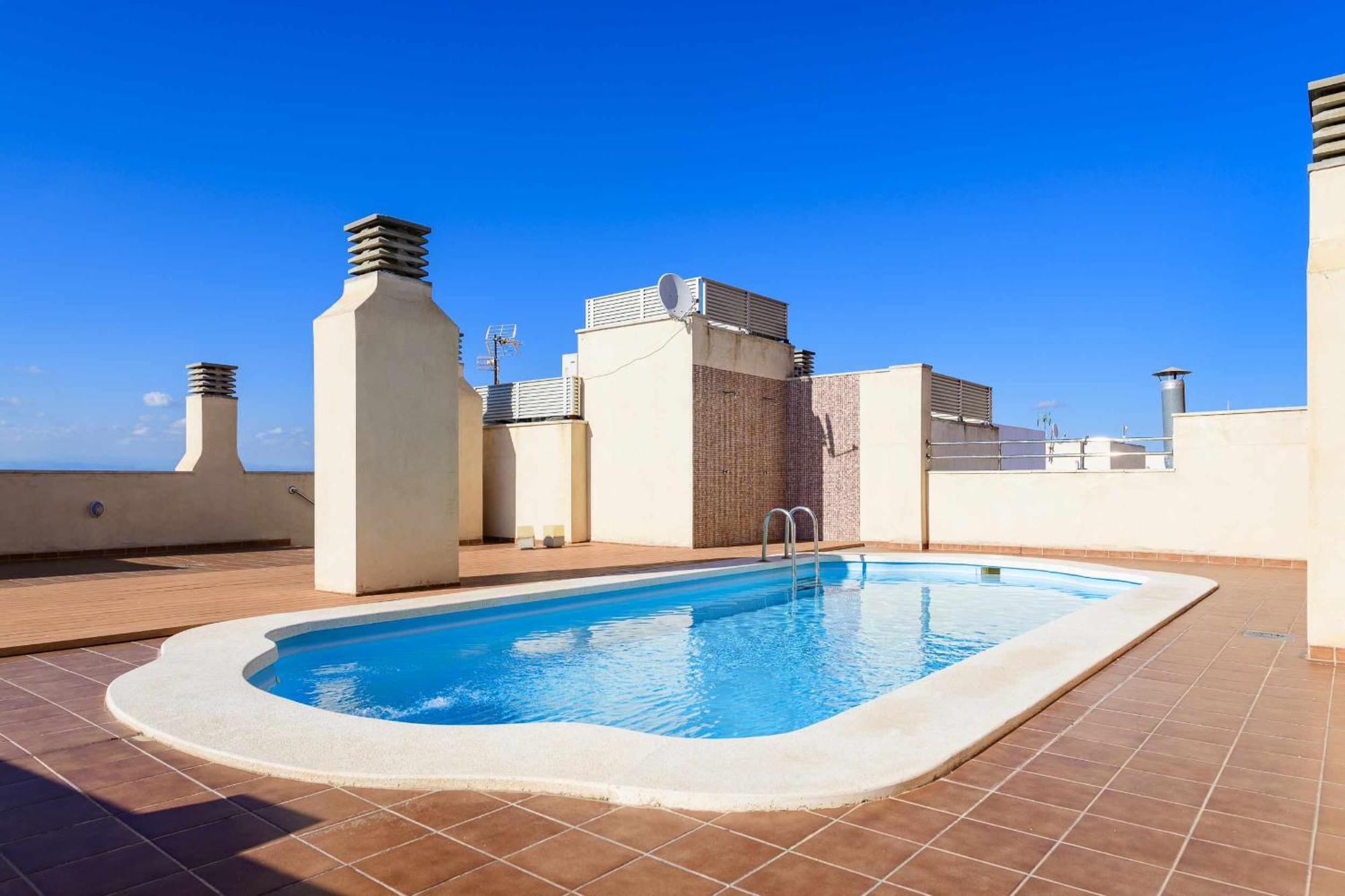 Apart Port Arenal con terraza y piscina Burriana Exterior foto